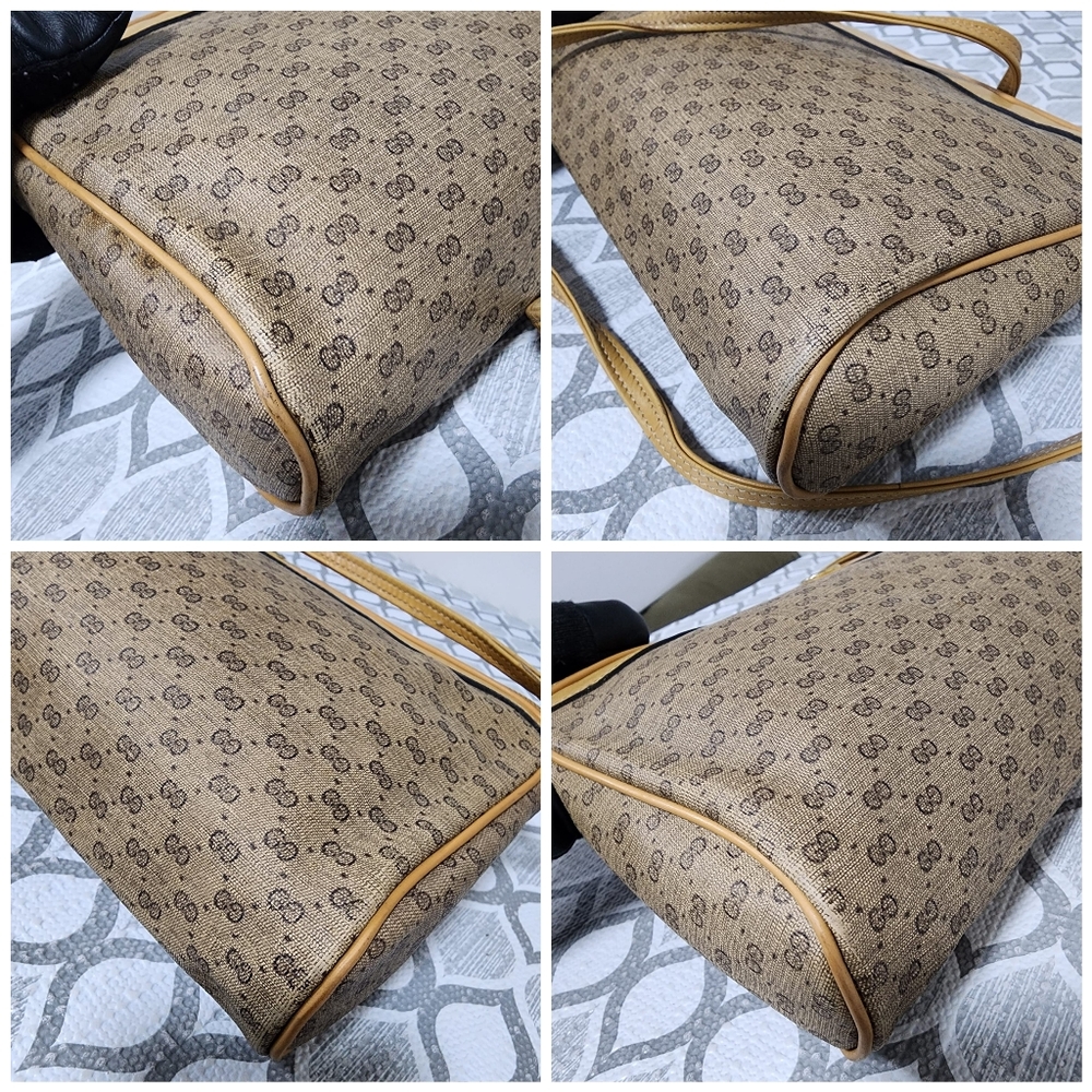 Gucci Vintage Interlocking G Shoulder Bag Brown/Beige - Picture 12 of 13